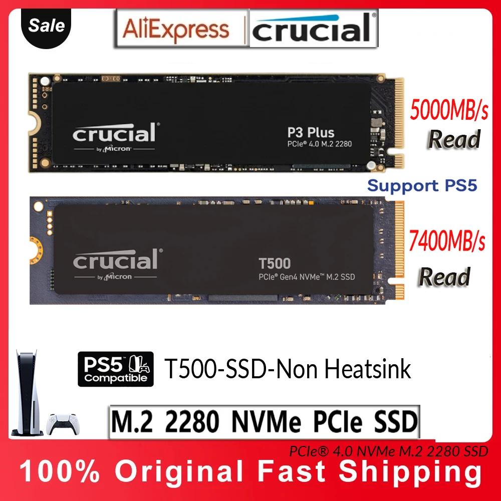 Crucial ÷̼̽ 5 Ʈ ũž ָ Ʈ ̺, P3 ÷, 1TB SSD, T500 SSD, PCIe 4.0 SSD, 500GB, 1TB, 2TB, 4TB, NVMe M.2